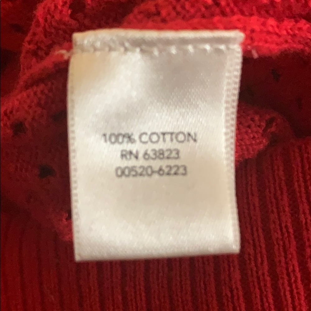 SMALL Christopher&banks Red Eyelet Top - Picture 3 of 6